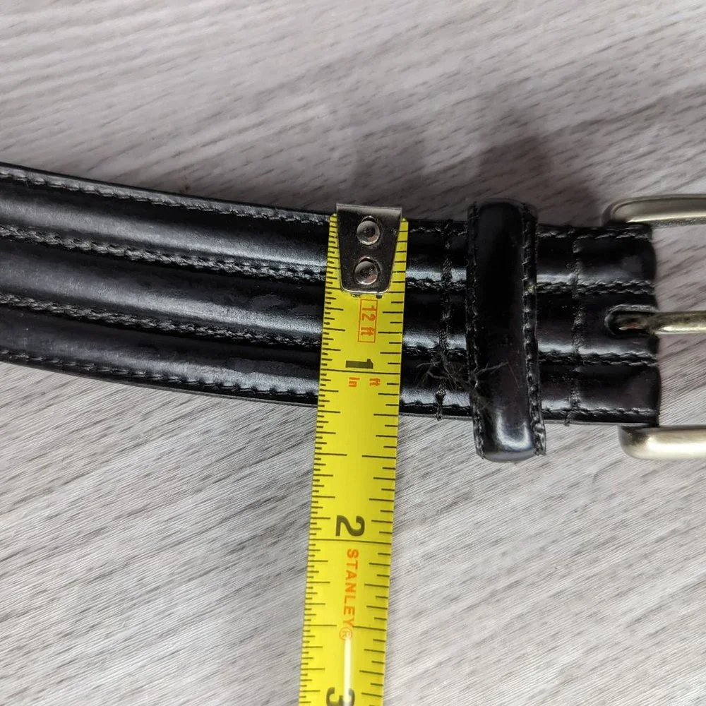 Johnston & Murphy Black Leather Belt Size 42